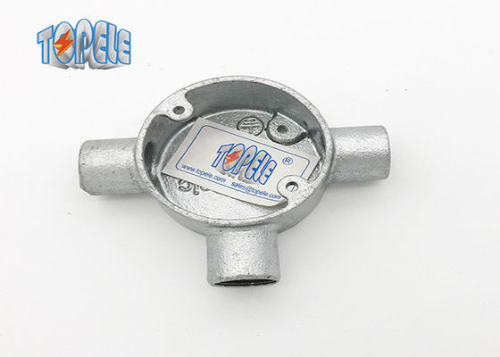 20mm 25mm 32mm BS4568 Lijn Circulaire Doos Drie Tee Way Buigsame ijzeren Doos