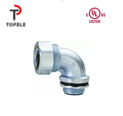 Vloeistof Strak Flexible Leiding En Fittings Stalen connector 90 graden hoek