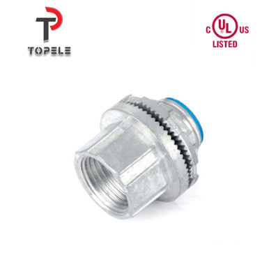 UL-standaarddraadgeleiding en -bevestigingen Rigid Zinc Waterdicht Hub Connector