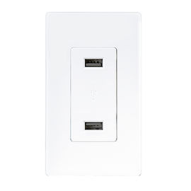 LD-U001 4.2A Smart High Speed USB Charger Outlet, 2 USB-poorten met 2 wandplaten