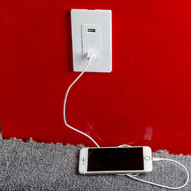LD-U001 4.2A Smart High Speed USB Charger Outlet, 2 USB-poorten met 2 wandplaten