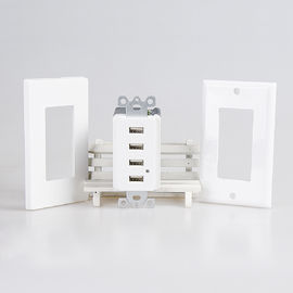 Witte USB muur stopcontact, USB elektrische stopcontact 4 USB-poorten met 2 muurplaten