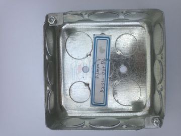 Gegalvaniseerde stalen elektrische dozen en deksels / 4 inch vierkante geleidingsdozen met knockouts