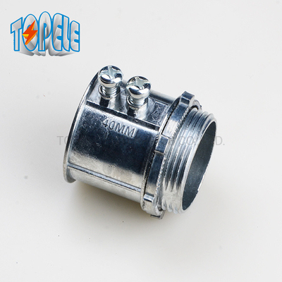20mm 50mm EMT Conduit Fittings IEC61386 EMT Set Screw Connector Zink