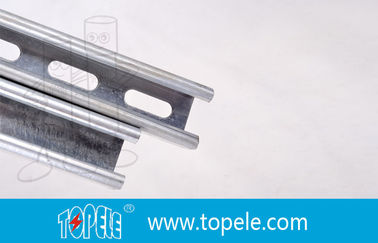 Zwart gegalvaniseerd 41X41MM Unistrut Channel, HDG Slotted / Plain Strut Channel voor ondersteuning leidingen