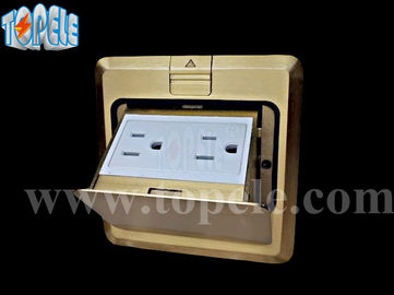 Vierkant paneel Koper / Ronde Aluminium Alloy POP-up Type vloer stopcontact GFCI receptacles OEM