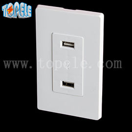 Witte USB muur stopcontact, USB elektrische stopcontact 4 USB-poorten met 2 muurplaten