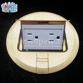 Vierkant paneel Koper / Ronde Aluminium Alloy POP-up Type vloer stopcontact GFCI receptacles OEM
