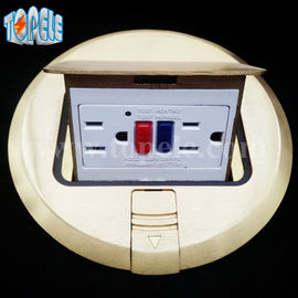 Vierkant paneel Koper / Ronde Aluminium Alloy POP-up Type vloer stopcontact GFCI receptacles OEM