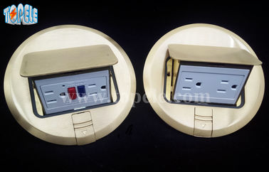 Vierkant paneel Koper / Ronde Aluminium Alloy POP-up Type vloer stopcontact GFCI receptacles OEM