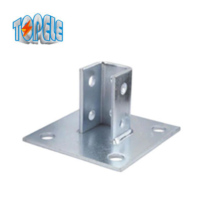 4 gaten enkelkanaal postbasis 13/32&quot; Unistrut plaat