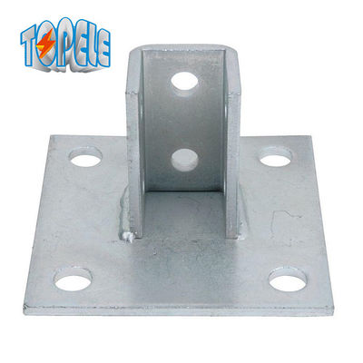 4 gaten enkelkanaal postbasis 13/32&quot; Unistrut plaat