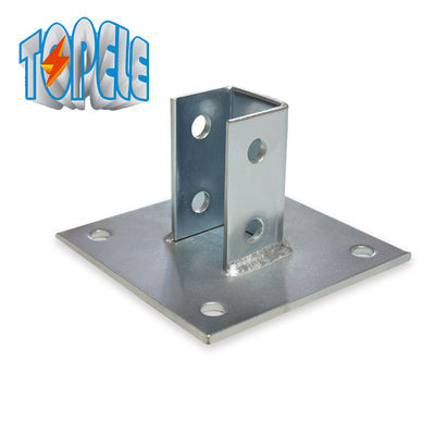 4 gaten enkelkanaal postbasis 13/32&quot; Unistrut plaat