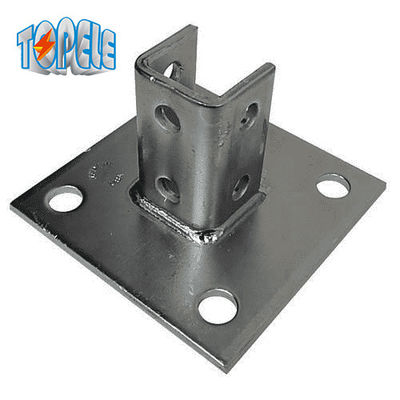 4 gaten enkelkanaal postbasis 13/32&quot; Unistrut plaat