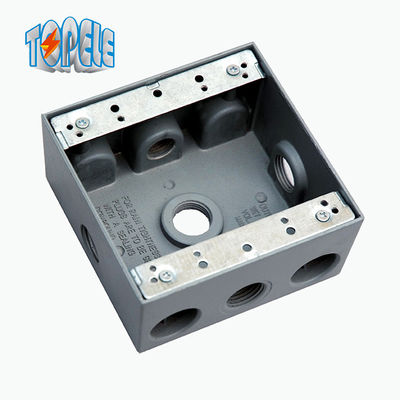 2 gang aluminium 4x4 waterdicht stopcontact