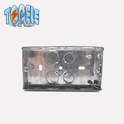 0.6mm Bs4662 2 Gang 25mm Metal Flush Box Staal