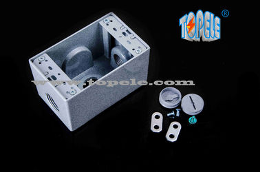 Gegooid aluminium weerbestendige dozen 3 gaatjes / 5 gaatjes Single Gang Outlet Dozen Gegooid metaal