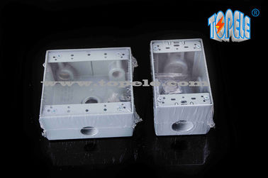Gegooid aluminium weerbestendige dozen 3 gaatjes / 5 gaatjes Single Gang Outlet Dozen Gegooid metaal
