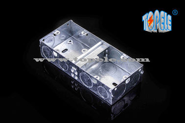 2- Gang British Standard Metalen Elektrische Leiding Box Met PVC, Leiding Switch Box