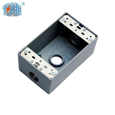 UL 4x2 Aluminium One Gang Weerbestendige Outlet Box Grijs