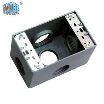 UL 4x2 Aluminium One Gang Weerbestendige Outlet Box Grijs