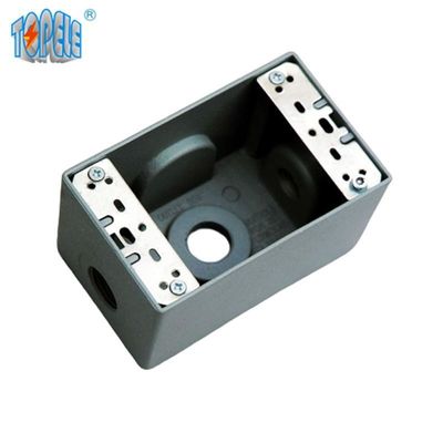 UL 4x2 Aluminium One Gang Weerbestendige Outlet Box Grijs