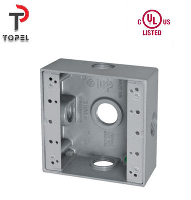 2 Gang Outlet Weerbestendige elektrische dozen Aluminium UL