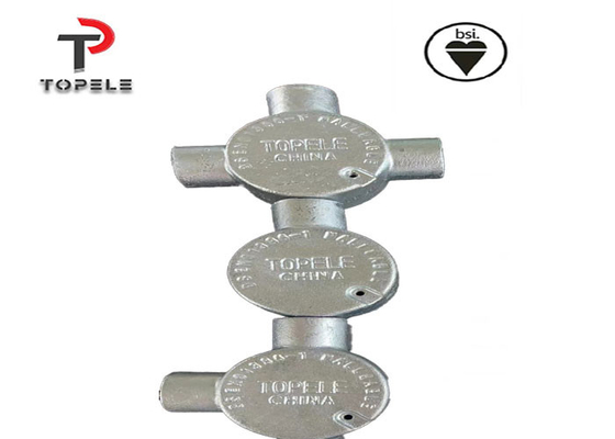 Gegalvaniseerde elektrische cirkelkoppelbox 20 mm 25 mm buigbaar ijzer 3 weg hot dip