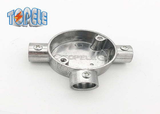 3/4" 1" BS31 geleiding Aluminium Fitting Circulaire Box 3 Way / Tee Box Iso